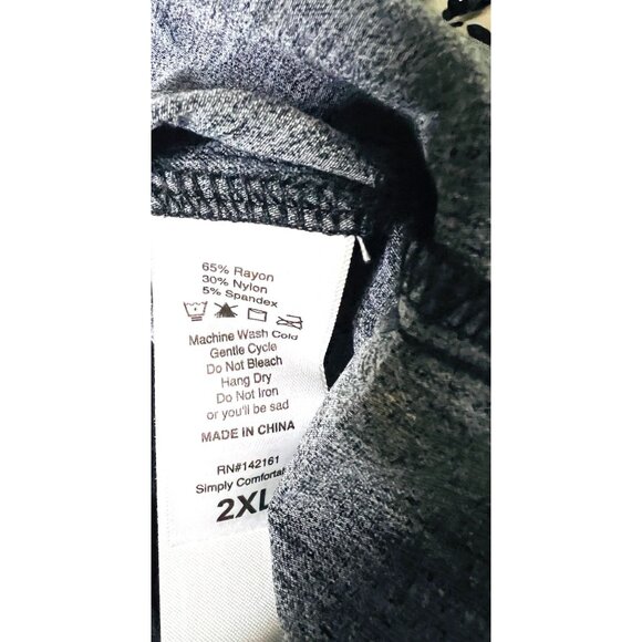 Heather Gray & Black Racerback Tank Layers Large Womens Activewear Stretch Fit - Picture 4 of 6